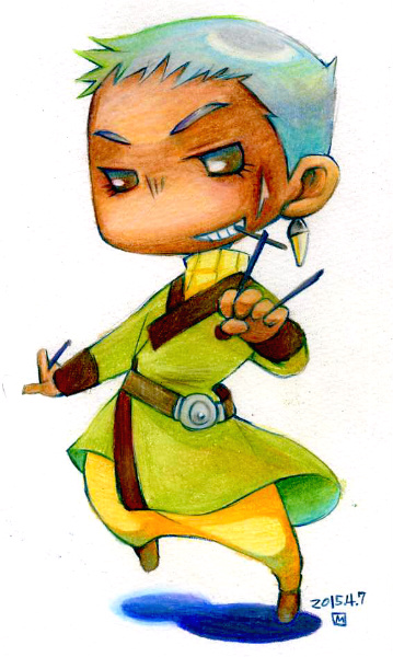 色鉛筆でごりごりと。